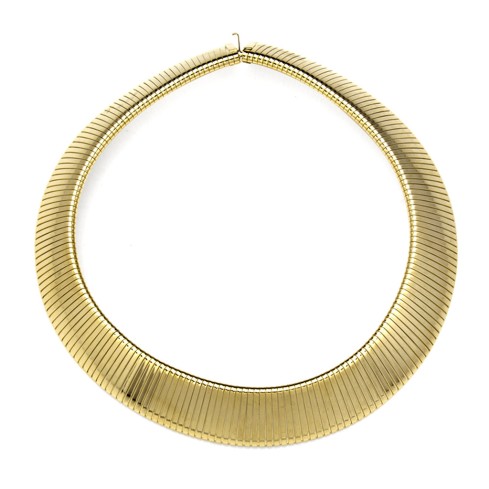 Gold Snake Chain Collar Necklace by Kenneth Jay Lane