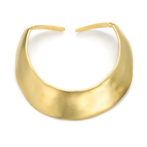 Matte Gold Plated Hinged Collar Necklace by Kenneth Jay Lane